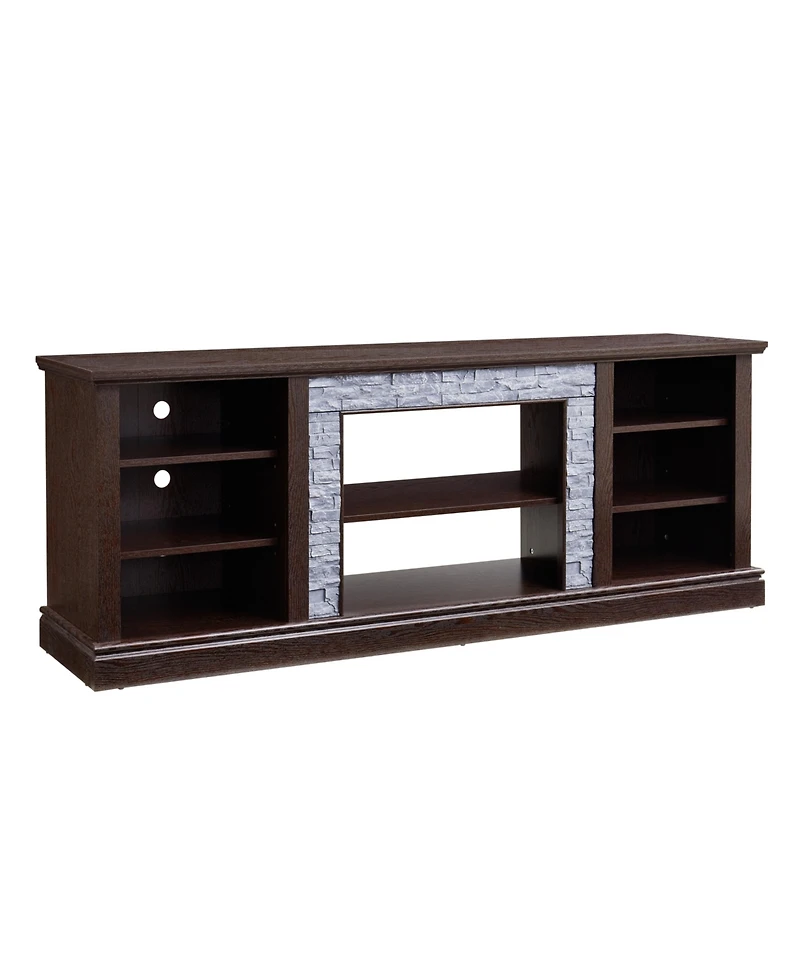 Streamdale Modern Faux Stone Tv Console with Storage Cabinet