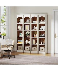 Tribesigns 70.9-Inch Tall Narrow Bookcase Set of 2, 5-Tier Cube Bookshelf with Storage, Modern Slim Corner Display Shelves for Home Office, Living Roo