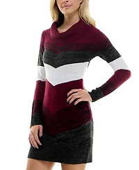 Bcx Juniors' Chevron-Print Sweater Dress