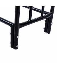 Skonyon 4 Feet Outdoor Heavy Duty Steel Firewood Wood Storage Rack