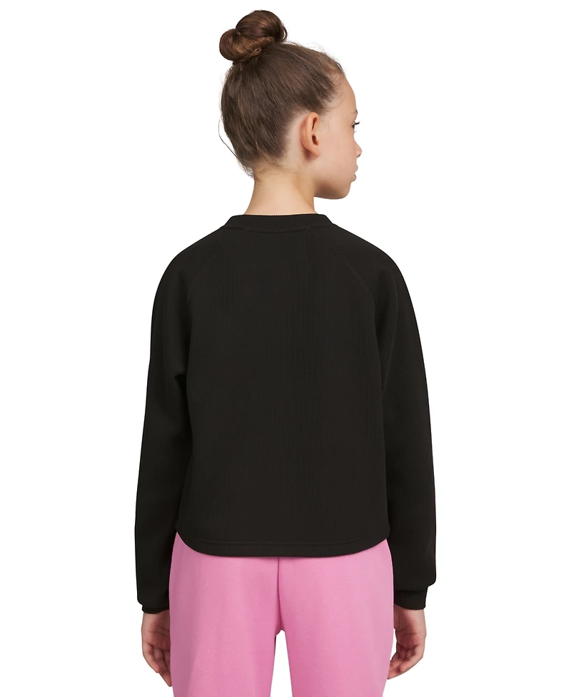 Champion Big Girls Active Ribbed Crewneck Sweatshirt
