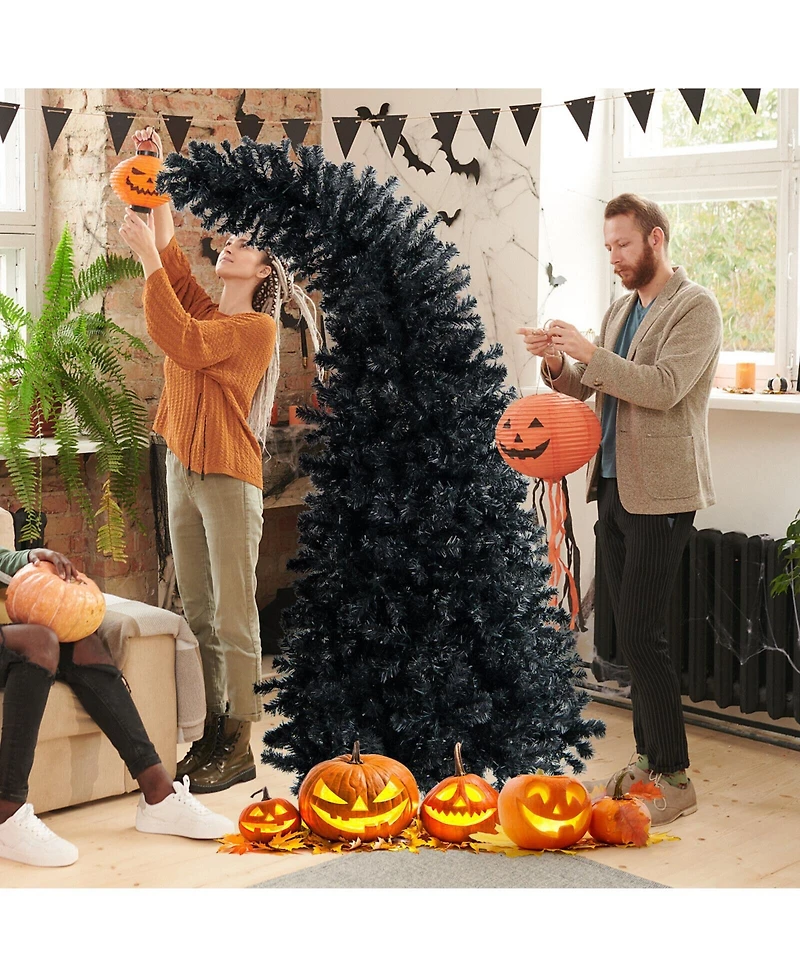 Skonyon 7 Feet Pre-Lit Halloween Tree 8 Flash Modes with 400 Lights