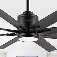 Jonathan Y Octo 66" 1-Light Contemporary Industrial Iron/Plastic Mobile-App/Remote-Controlled 6-Speed Ceiling Fan with Integrated Led Light