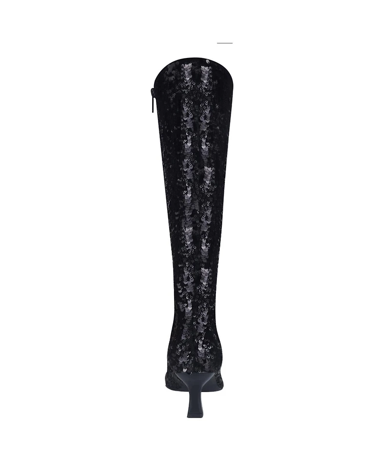 Impo Women's Nyree Memory Foam Stretch Sequin Boots