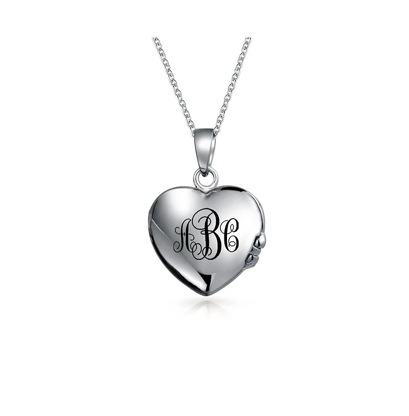 Bling Jewelry Butterfly Marcasite Pink Cz Heart Locket Necklace Rose Gold Sterling Silver