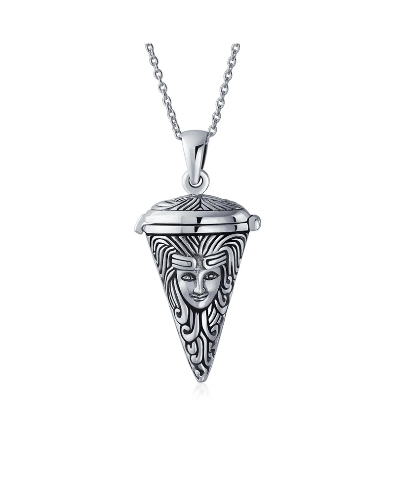 Bling Jewelry Momenta Holder Goddess Deity Angel Protector Of Mother Earth Nature Environment Pendulum Urn Locket Sterling Silver