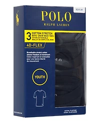 Polo Ralph Lauren Big Boys Crewneck Undershirts, 3 Pack