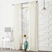 Silvia Crushed Texture Semi-Sheer Rod Pocket Curtain Panel