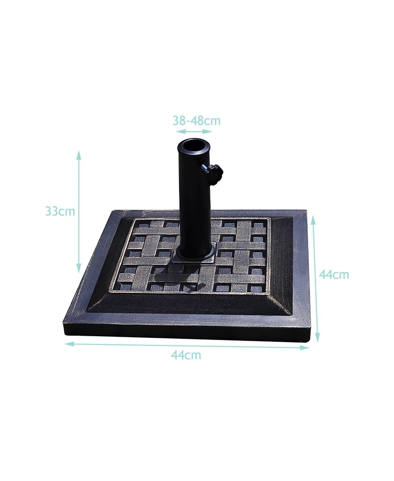 Skonyon 17.5 Inch Heavy Duty Square Umbrella Base Stand of 30 lbs for Outdoor