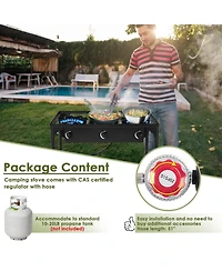 Skonyon 225 000-btu Portable Propane 3 Burner Gas Cooker