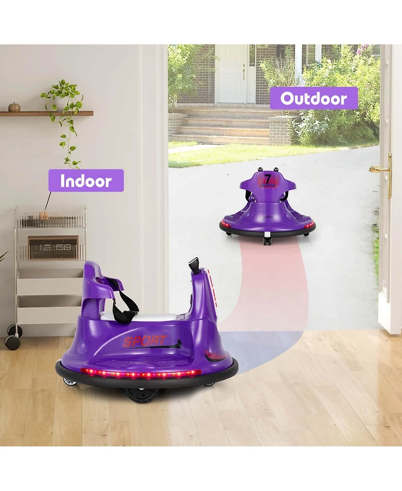 6V Bumper Car for Kids Toddlers Electric Ride On Vehicle