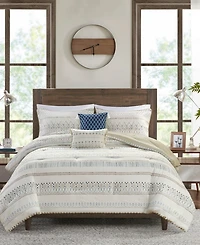 Madison Park Fraser Seersucker 5-Pc. Comforter Set, Full/Queen