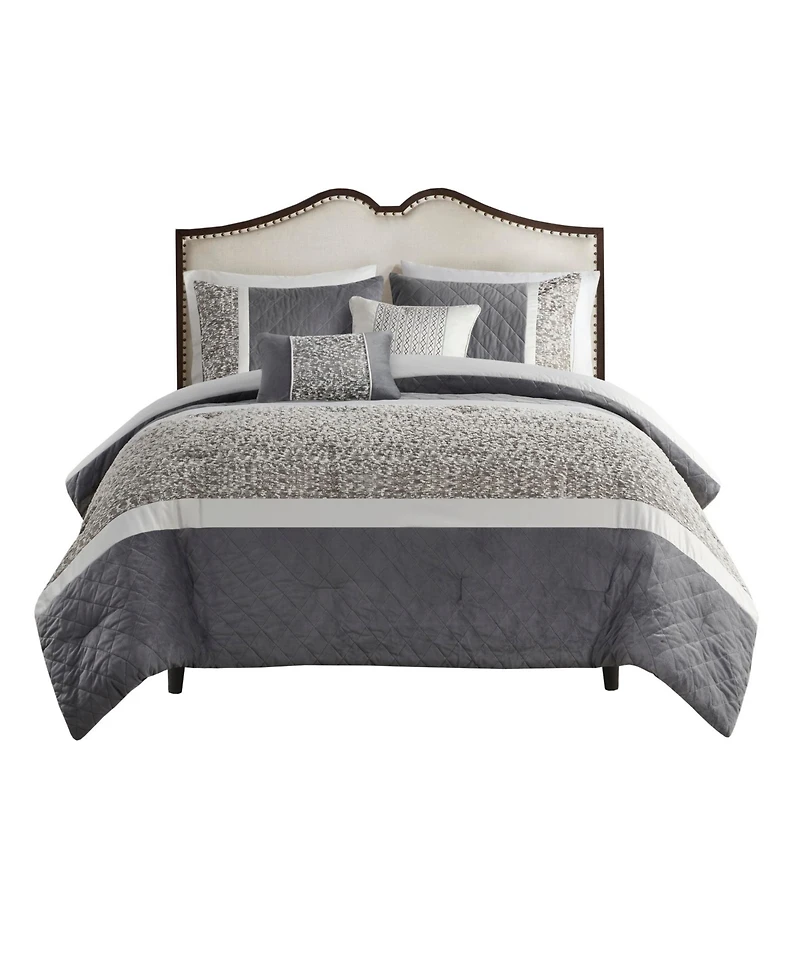 Madison Park Amelia Stripe 5-Pc. Comforter Set, Full/Queen