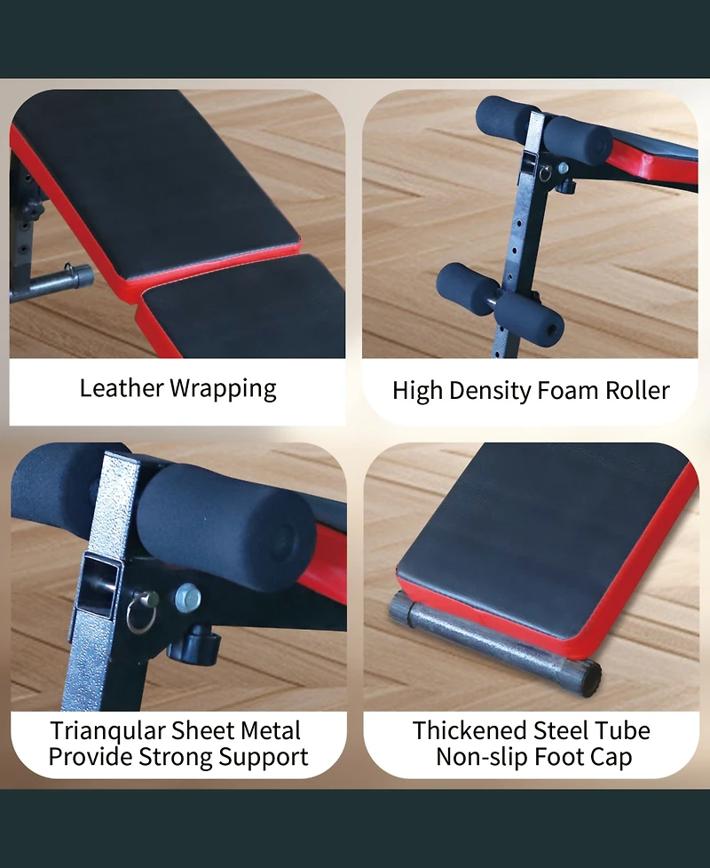 Streamdale Furniture Adjustable Utility Bench for Home Gym Strength Training