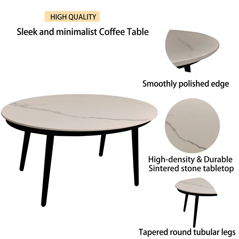 Streamdale Modern Patio Set with Sunbrella Cushions & Marble Table