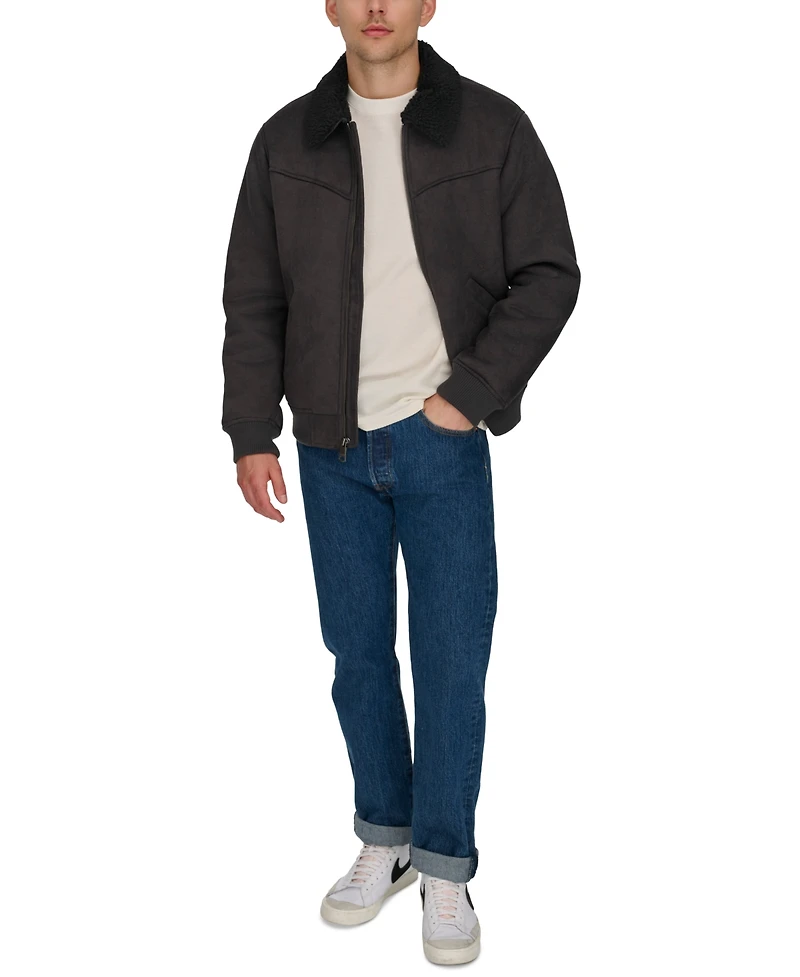 Levi's Men's Faux-Shearling Full-Zip Bomber Jacket
