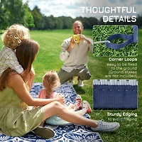 Reversible Outdoor Plastic Rug with Carry Bag