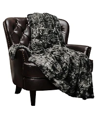 Chanasya Premium Wolf Faux Fur Throw Blanket - Soft, Fuzzy Sherpa & Minky For Bed or Couch 92" x 85” (Queen Size)