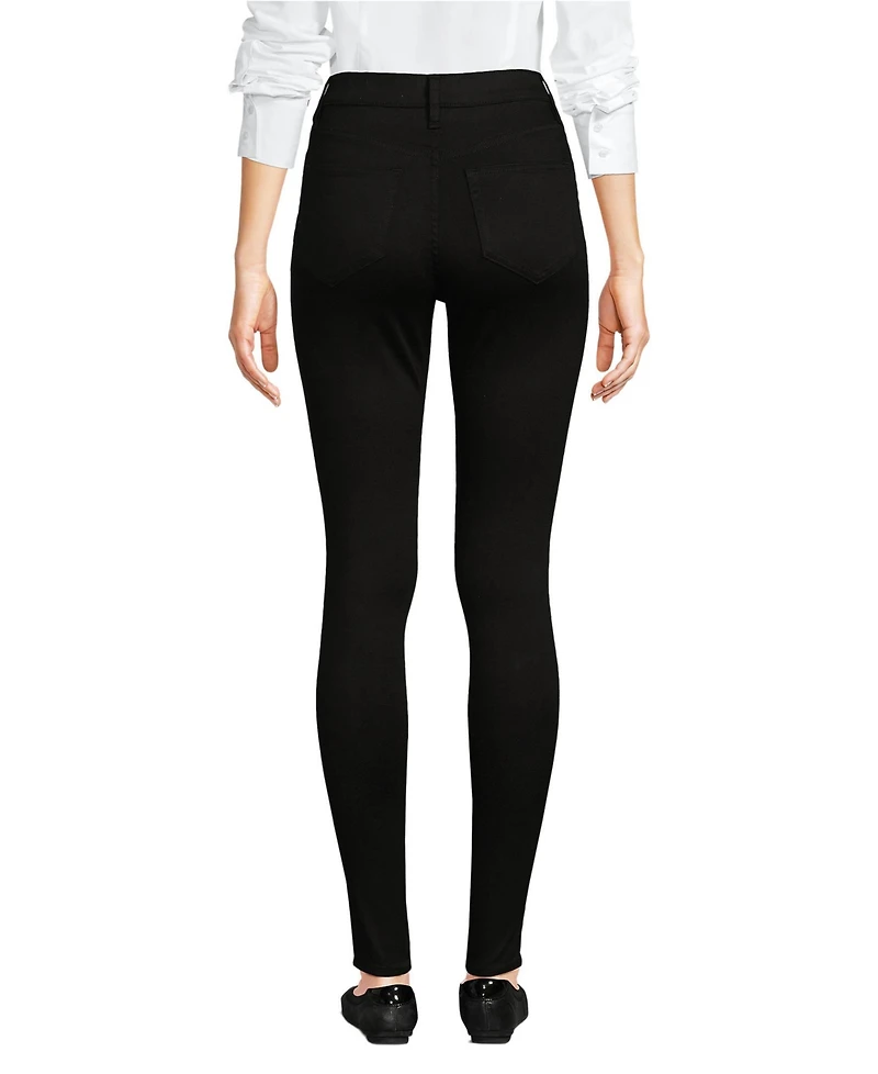 Lands' End Petite High Rise Stretch Denim Skinny Jeans