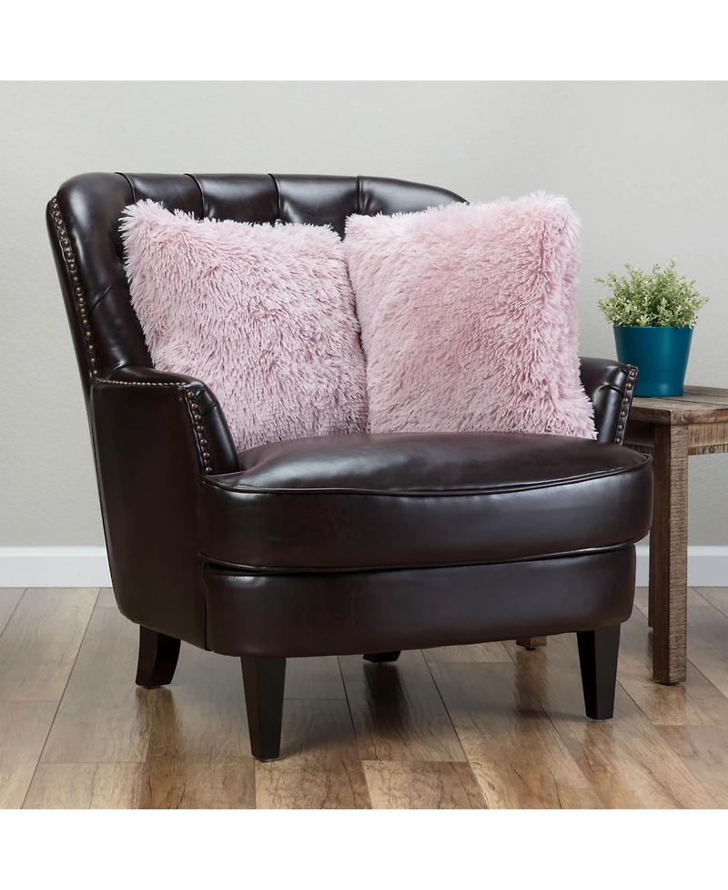Chanasya Premium Throw Blanket & Pillow Cover - Long Faux Fur Fuzzy Sherpa Throw (50" x 65”) & 2 Pillow Covers (18" x 18”)