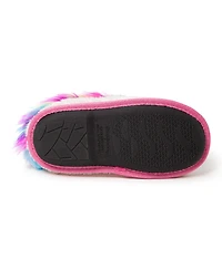 Dearfoams Girls Peyton Novelty Unicorn Fuzzy Slipper