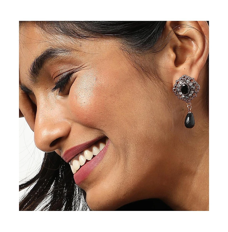 Sohi Women's Stone Drop Earrings