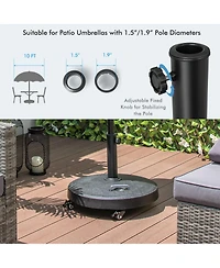 Skonyon 51LBS 20.5Inch Outdoor Umbrella Base with Wheels and Handles