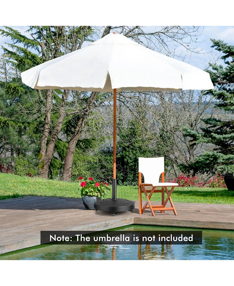Skonyon 51LBS 20.5Inch Outdoor Umbrella Base with Wheels and Handles
