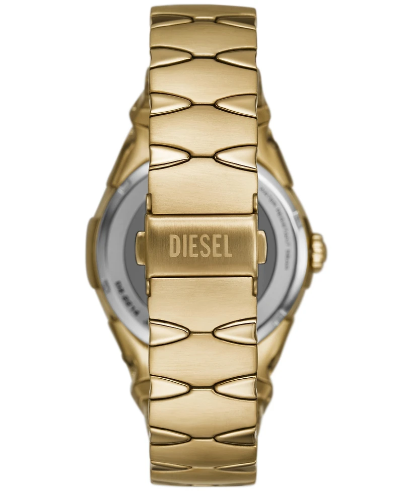 Diesel Men's D-Sruptor Quartz Three-Hand Gold Stainless Steel 42mm