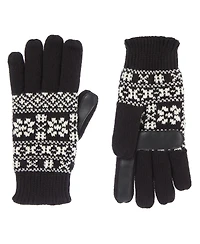 Isotoner Women's Nordic Fairisle Water Repellent Knit Gloves