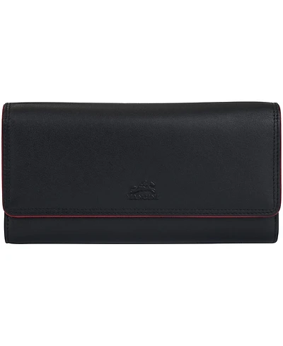 Mancini Women's Sonoma Rfid Secure Quad Fold Wallet