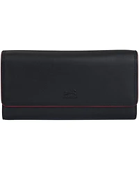 Mancini Women's Sonoma Rfid Secure Quad Fold Wallet