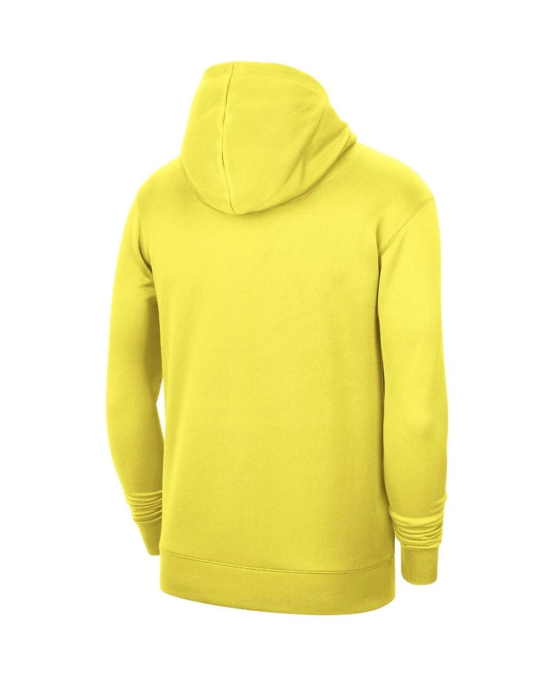 Nike Men's and Women's Yellow Utah Jazz 2023/24 Performance Spotlight On-Court Practice Pullover Hoodie