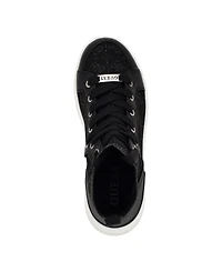 Guess Women's Mannen Knit Hi-Top Lace-Up Fashion Sneakers
