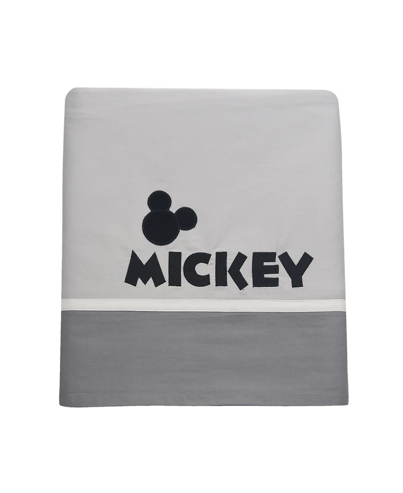 Lambs & Ivy Disney Baby Magical Mickey Mouse 3-Piece Crib Bedding Set - Gray