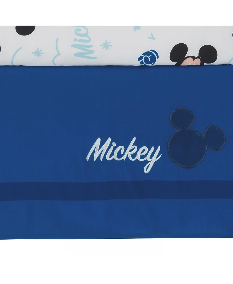 Lambs & Ivy Disney Baby Forever Mickey Mouse 3-Piece Blue Crib Bedding Set