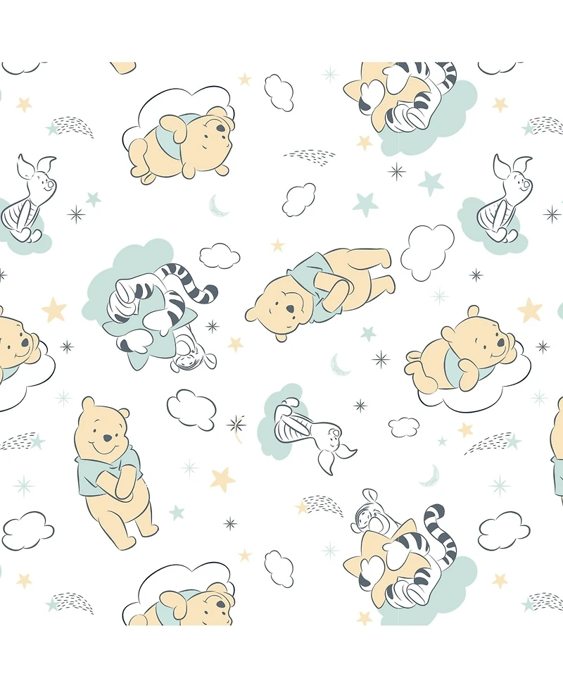 Lambs & Ivy Disney Baby Winnie the Pooh Hugs White Fitted Crib Sheet