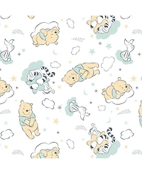 Lambs & Ivy Disney Baby Winnie the Pooh Hugs White Fitted Crib Sheet
