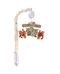 Lambs & Ivy Treetop Fox & Squirrel Woodland Musical Baby Crib Mobile Soother Toy