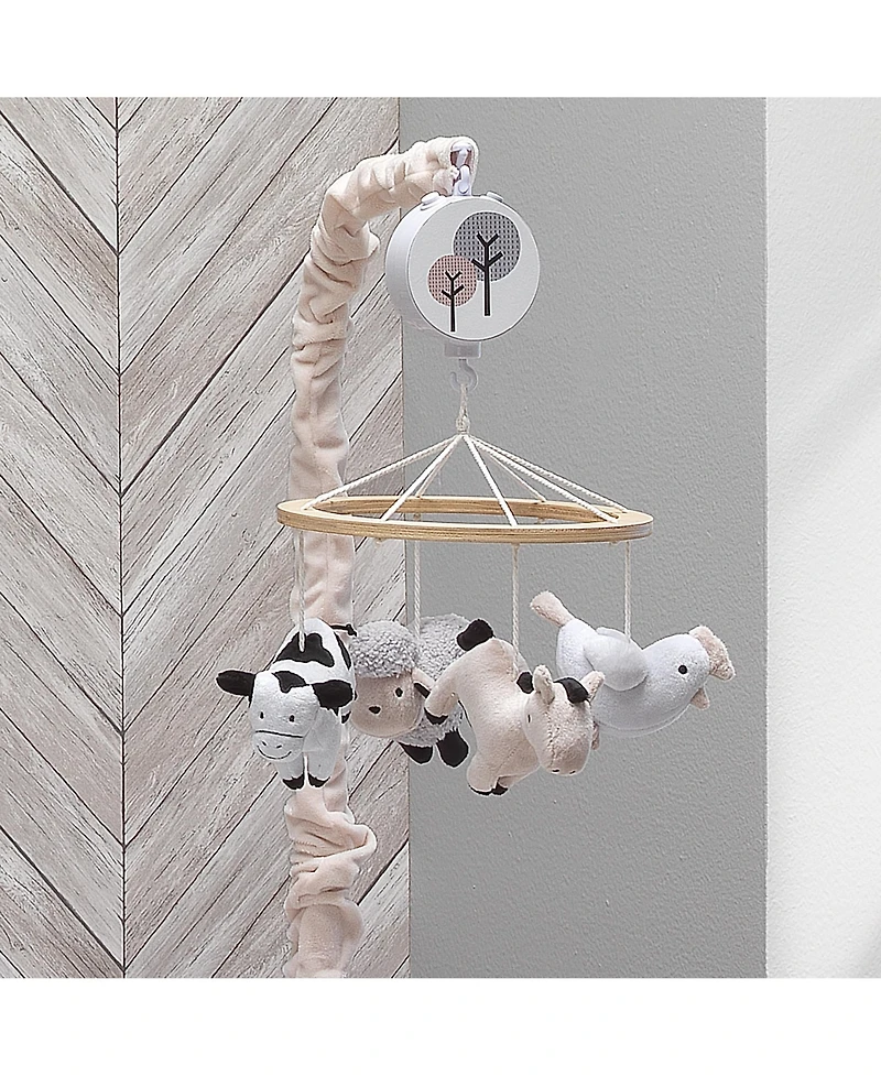Lambs & Ivy Baby Farm Animals Musical Baby Crib Mobile Soother Toy