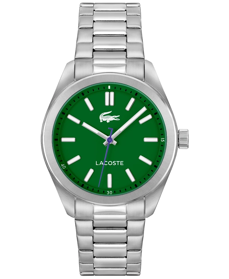 Lacoste Men's Monceau Silver Stainless Steel Bracelet Watch 41mm
