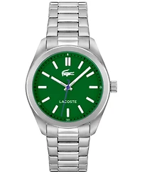 Lacoste Men's Monceau Silver Stainless Steel Bracelet Watch 41mm