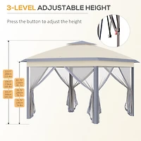 11' Canopy Tent with Netting and Carry Bag, 121 sq. ft. Shade