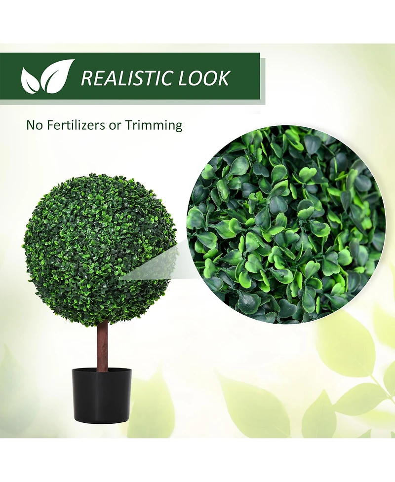 23.5" Artificial Boxwood Ball Topiary