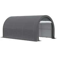 Heavy-Duty Carport with Zippered Door and Uv Canopy