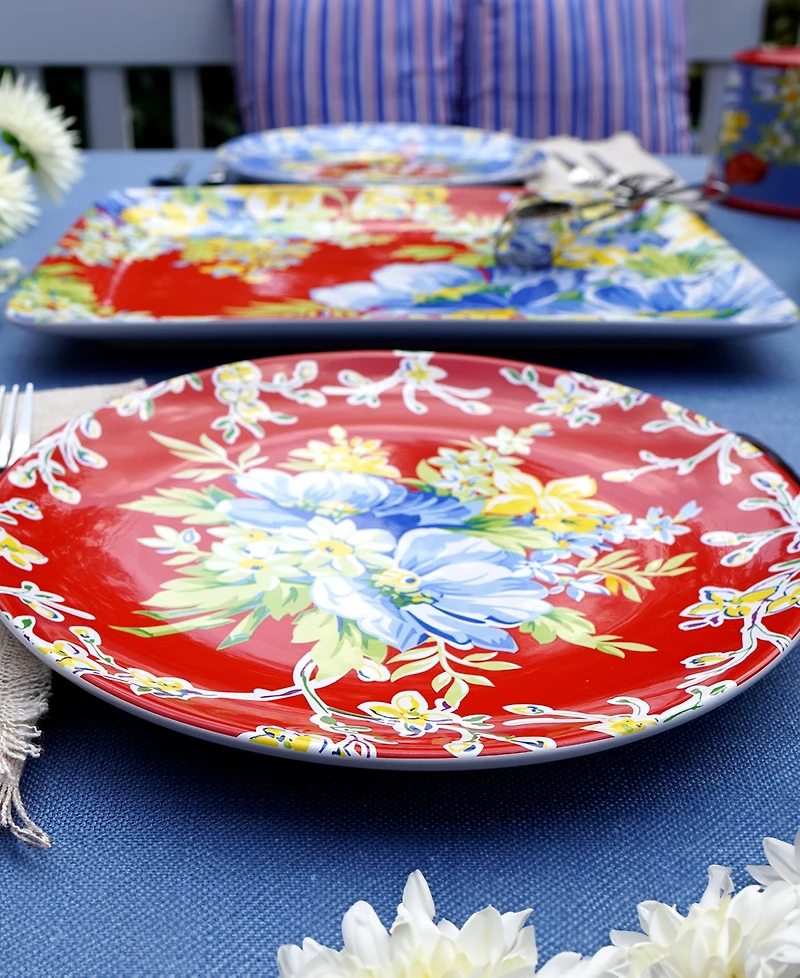 Certified International Blossom Set of 4 Dinner Plates