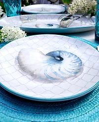 Certified International Ocean View Set of 4 Dinner Plates