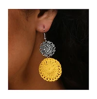 Sohi Women's Crochet Drop Earrings