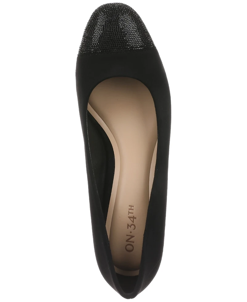 On 34th Tillyy Cap-Toe Block-Heel Pumps, Created for Macy's