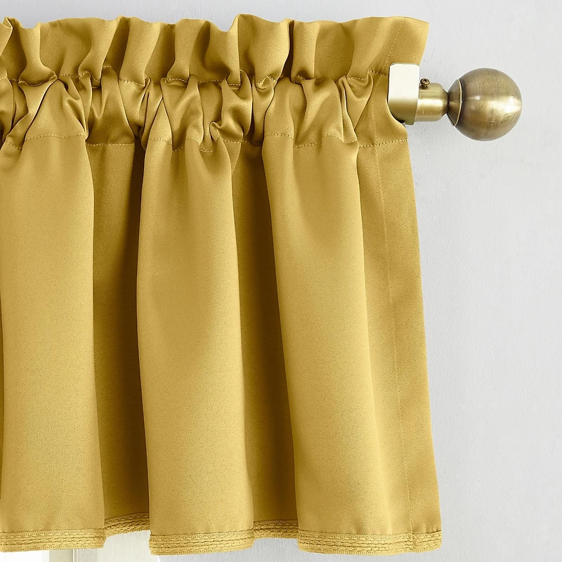 Grant Room Darkening Rod Pocket Curtain Valance